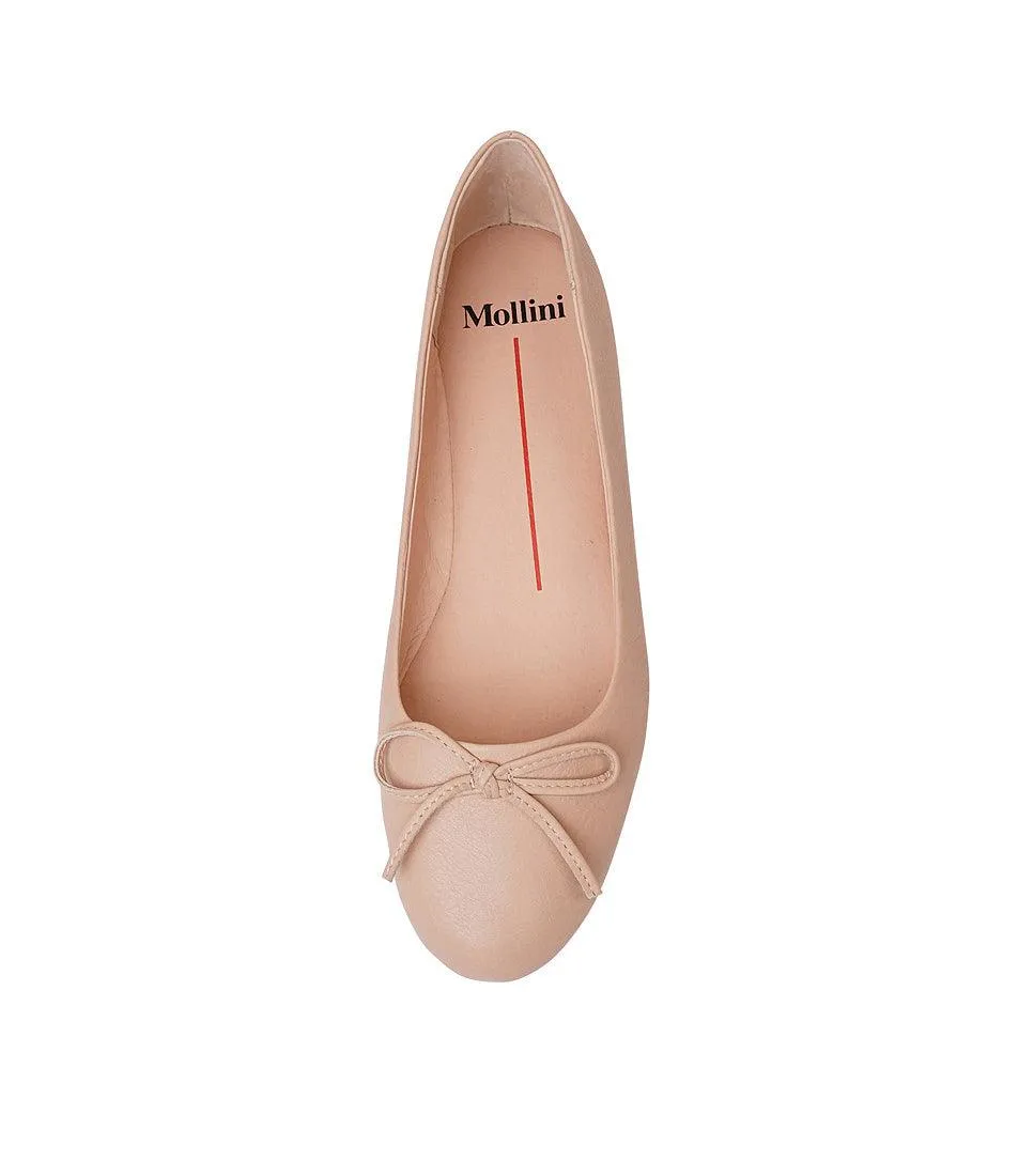 Ballerina Dark Nude Leather Ballet Flats