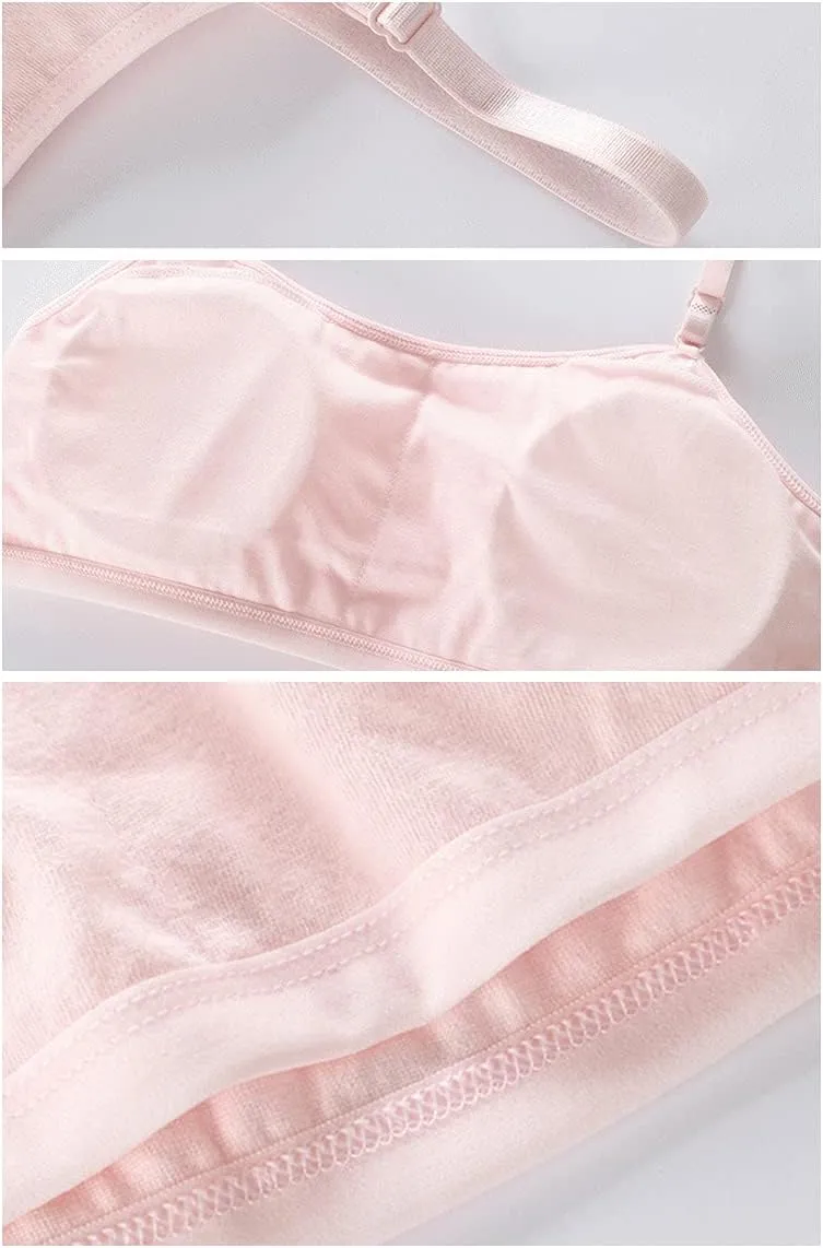 Big Girls Bra Comfort Flex Fit Seamless for Girl Teens with Adjustable Straps, Pull-on Design