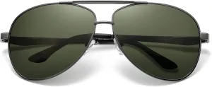 Big XL Wide Frame Extra Large Polarized Aviator Sunglasses for Big Heads Men Oversized Military Pilot Glasses
