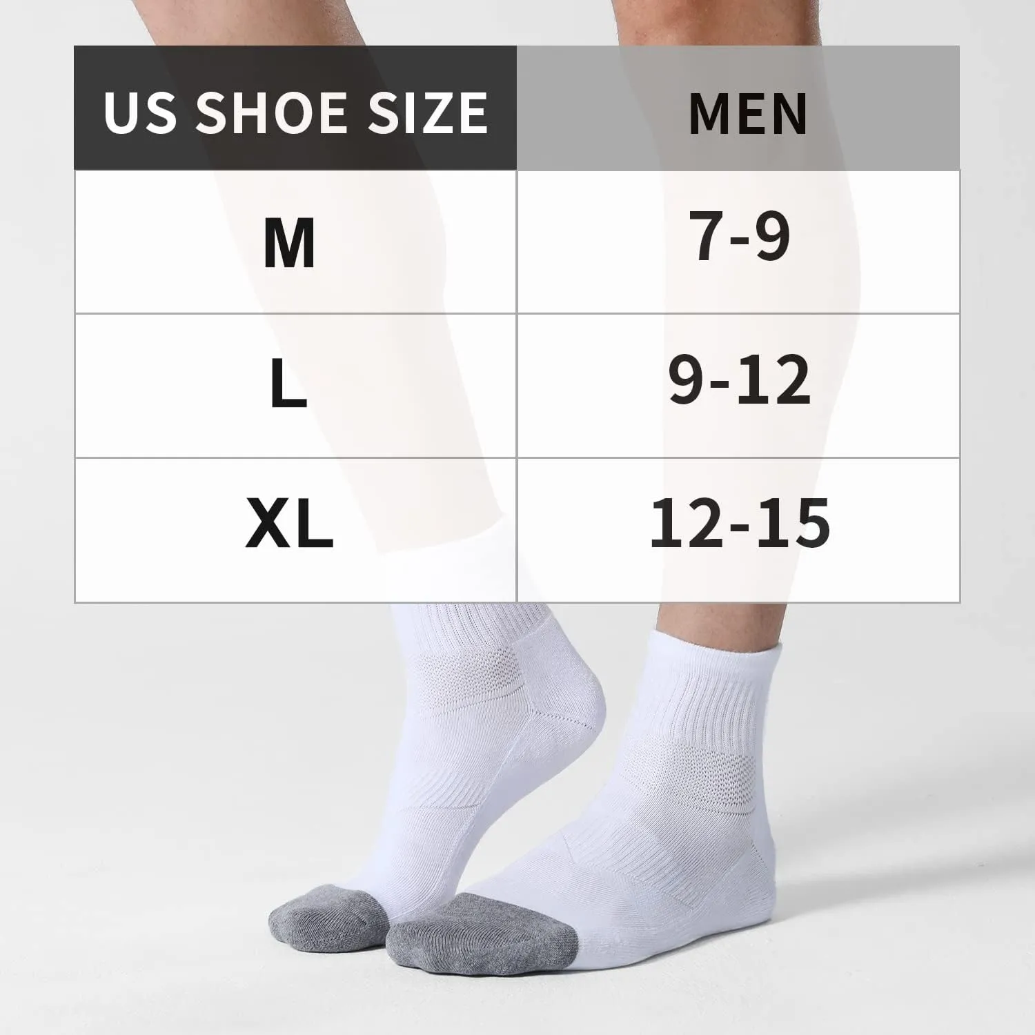 CS CELERSPORT 6 Pack Men's Ankle Socks with Cushion Athletic Running Socks