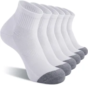 CS CELERSPORT 6 Pack Men's Ankle Socks with Cushion Athletic Running Socks