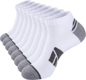 eallco 8 Pairs Mens Ankle Socks Low Cut Socks for Men Size 10-13