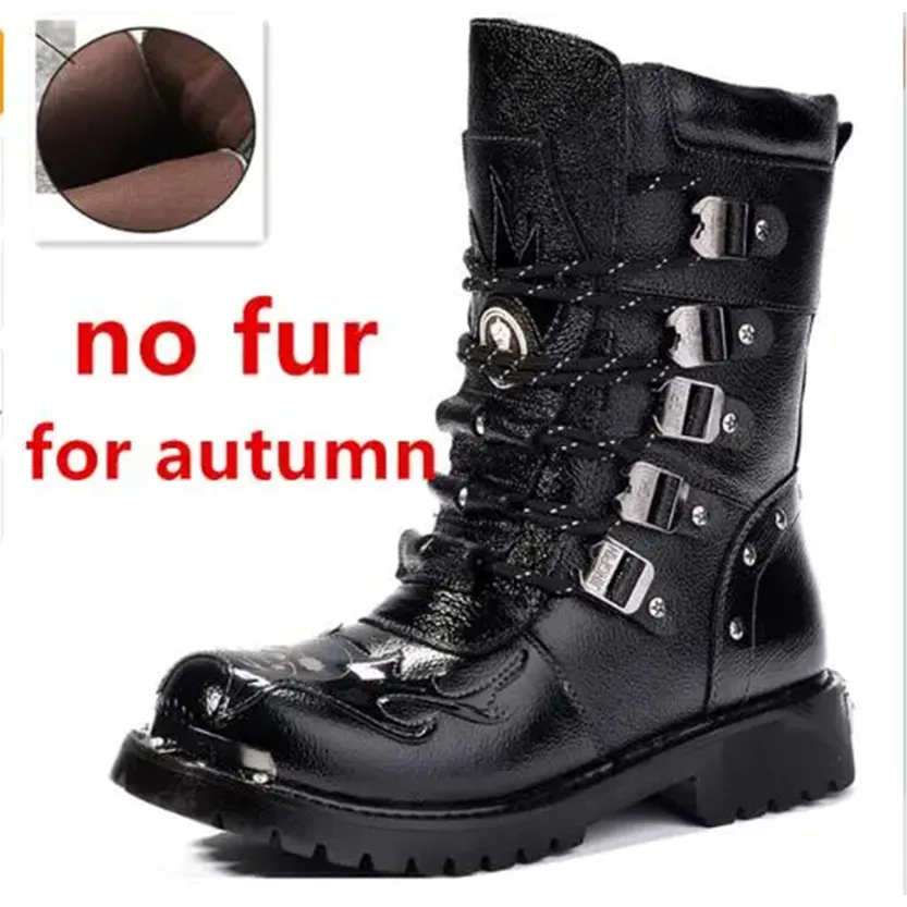 Funki Buys | Boots | Men's Genuine Leather Motorcycle Boots