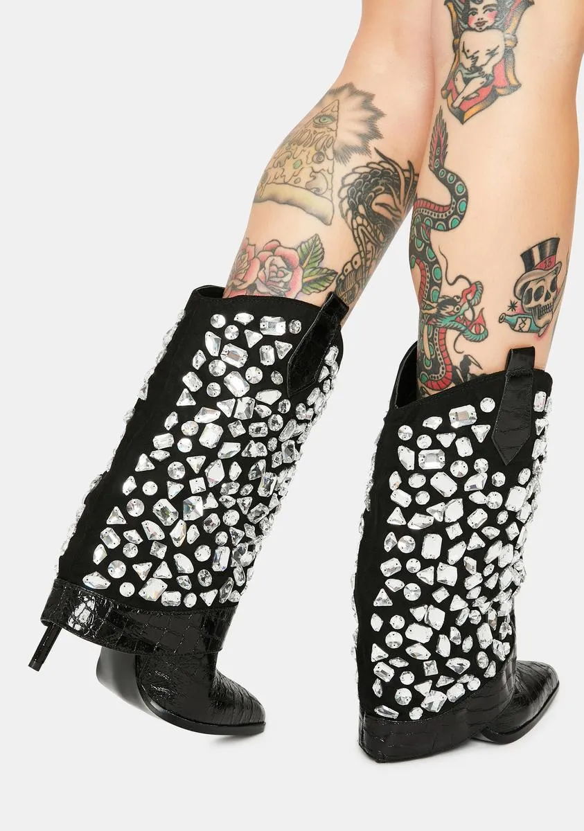 Leblanc Jeweled Cowboy Boots