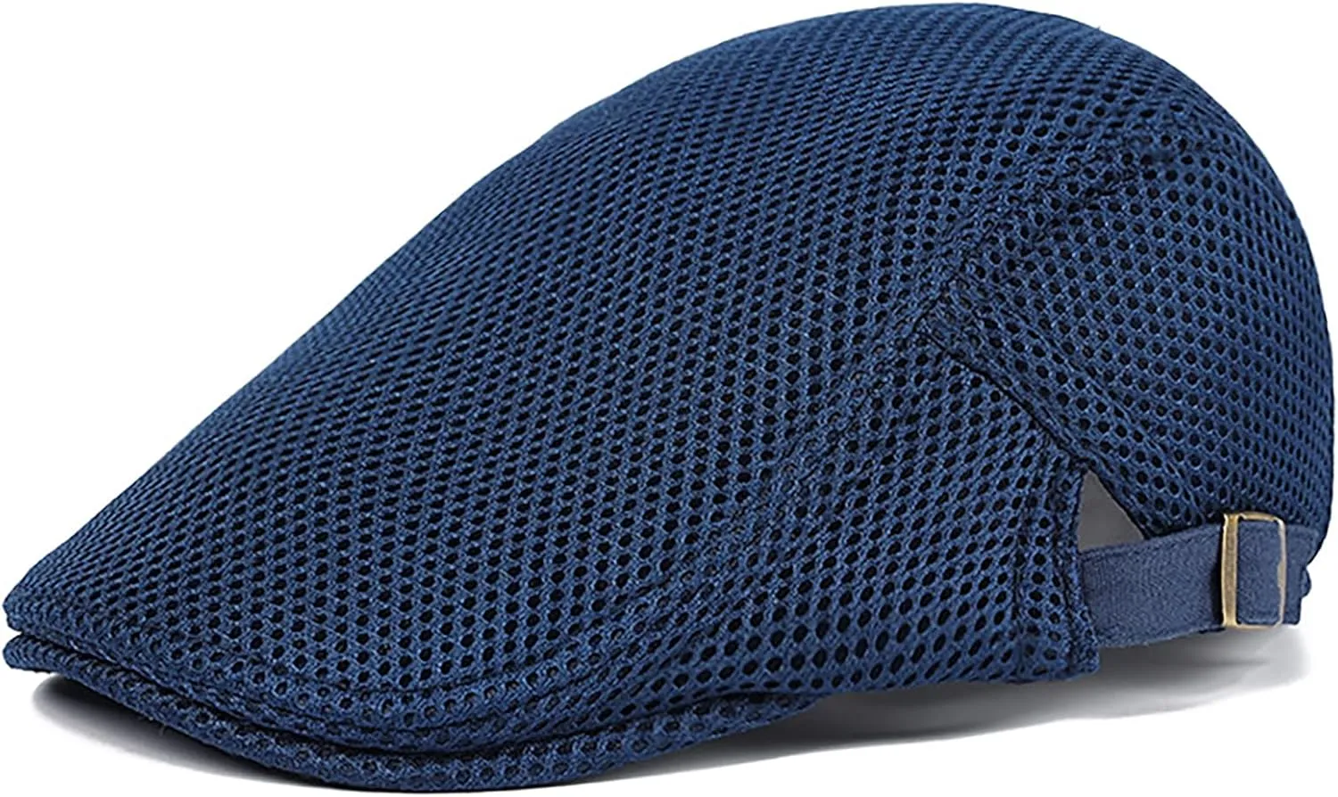 Mens Breathable Mesh Summer Hat Adjustable Newsboy Beret Ivy Cap Cabbie Flat Cap