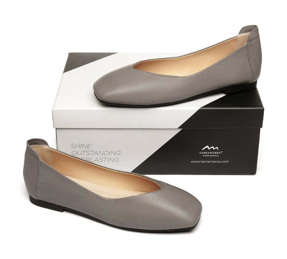 TARRAMARRA® Women Leather Square Toe  Ballet Flats Linda
