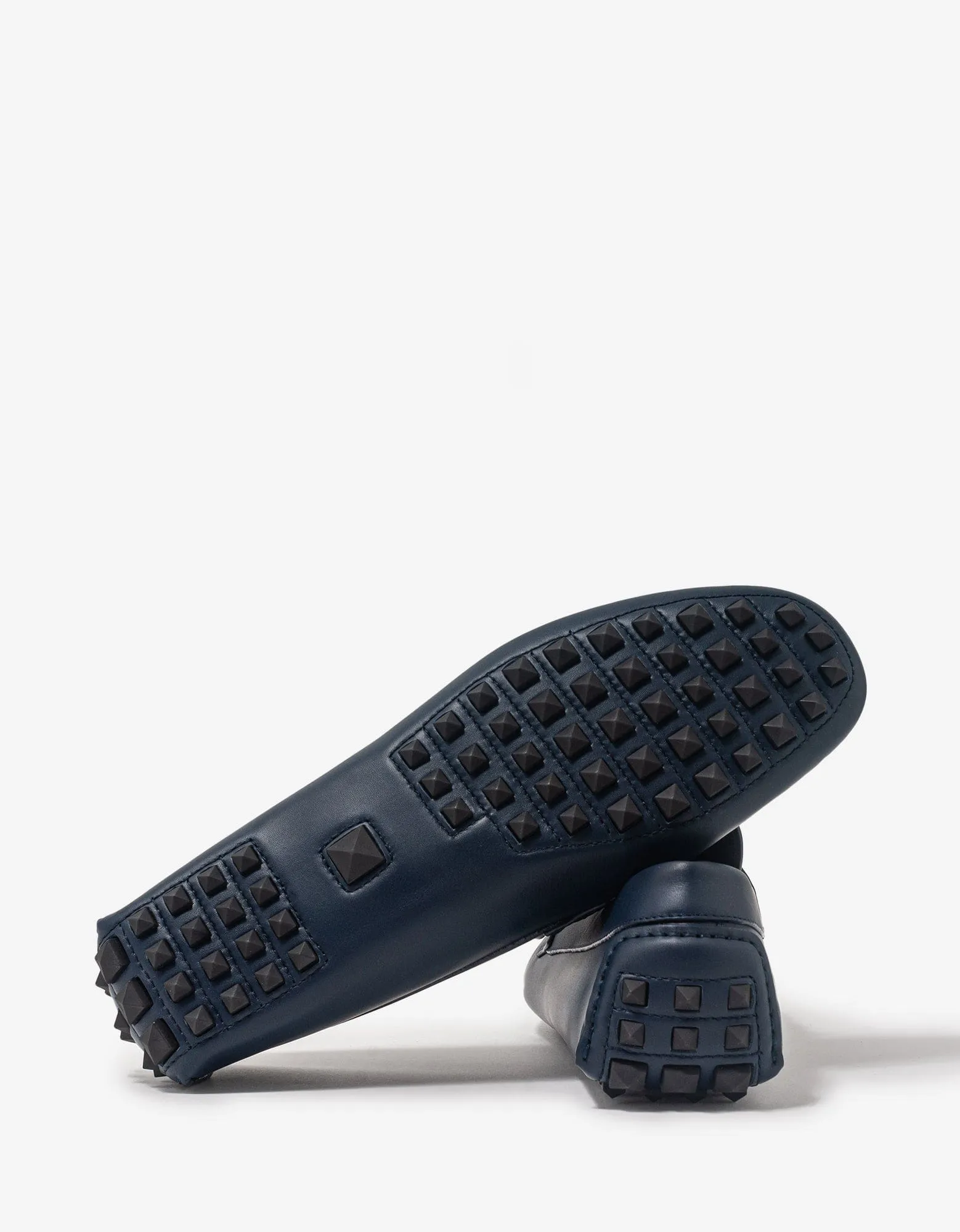 Valentino Garavani Blue Stud Driving Shoes